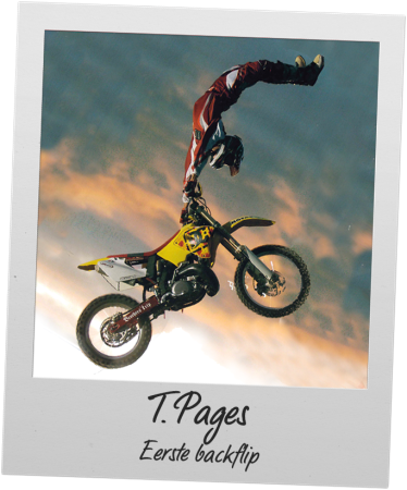 Eerste backflip van Tom Pages