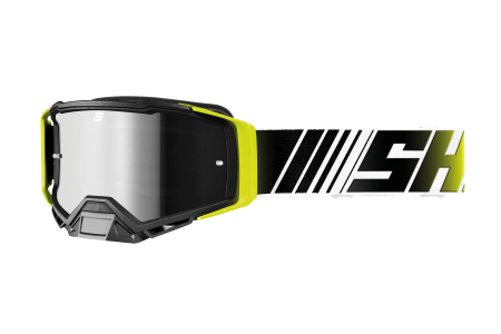 LUNETTES MASQUE MOTO CROSS SHOT IRIS SOLID NOIR NEON JAUNE MAT