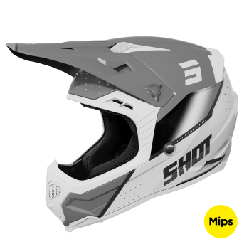 Casque cross LITE RUSH SHOT Noir/Rouge/Blanc 