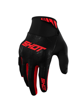 Gants cross adulte SHOT US ROUGE BLEU - EuroImportMoto Dirt bike