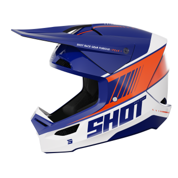 Maillot moto cross enfant Shot KID RAW TRACER ORANGE/BLEU - IXTEM MOTO