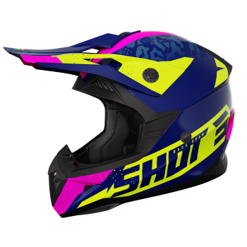 Casque cross enfant Shot 2023 Furious Tracer - Rose