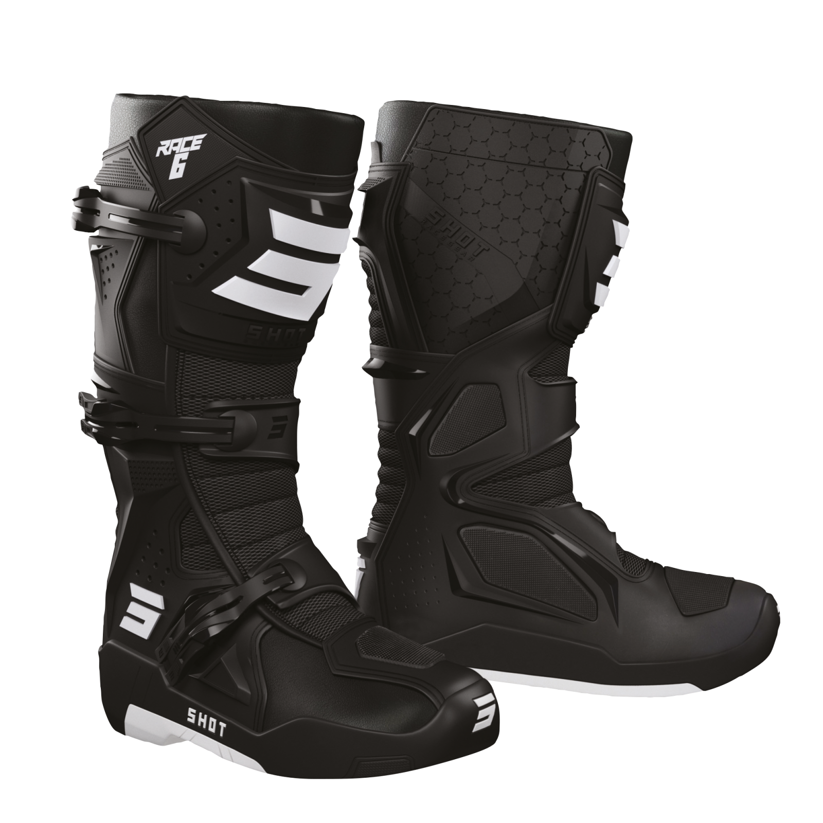 A*i様 SHOT RACE GEAR /RACE 4 モトクロスブーツ　オフロ RACE-6_BOOTS_BLACK_1_A09-24B1-